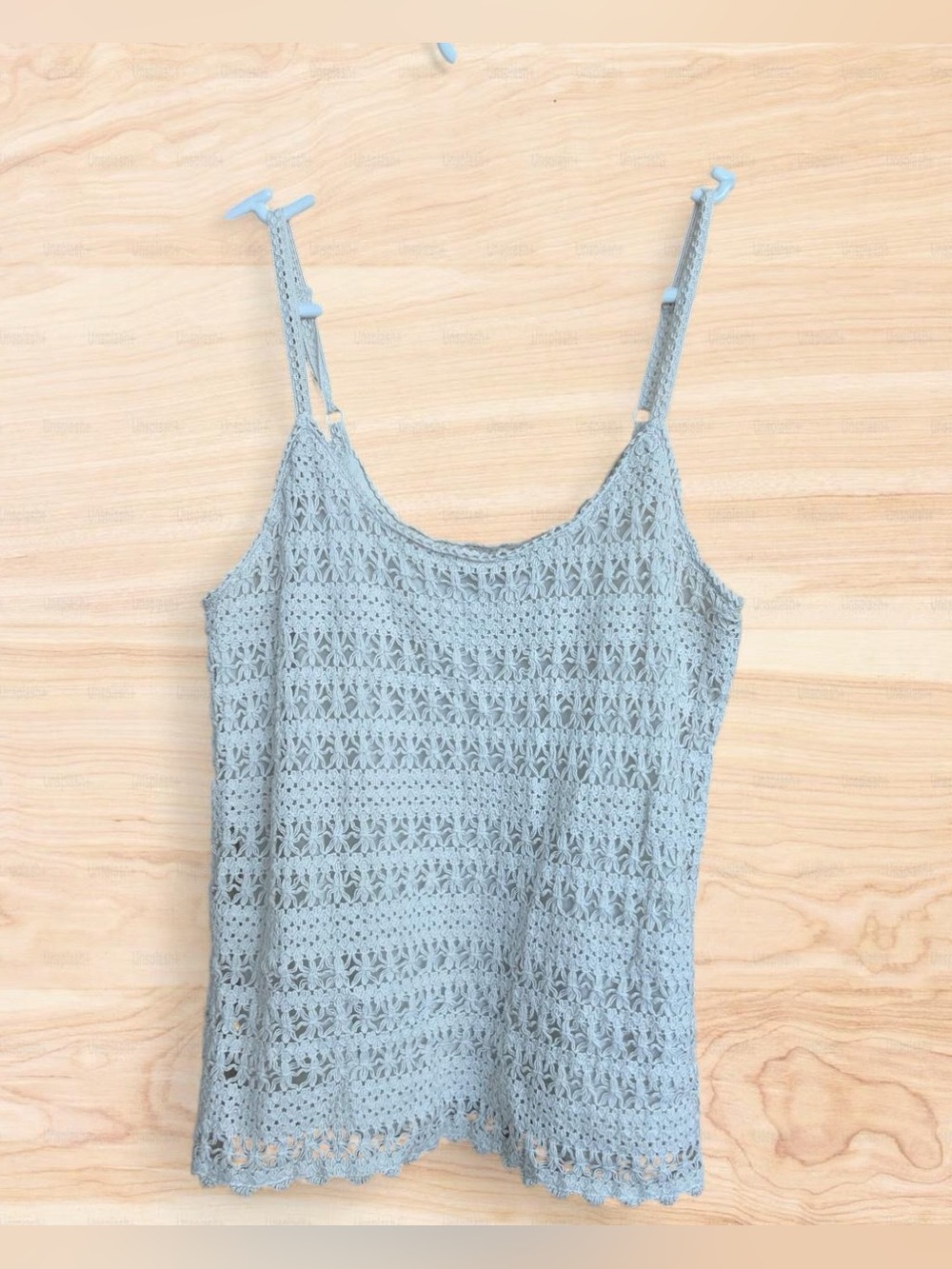 Arizona Crochet Knit Cami Tank Top - White Small